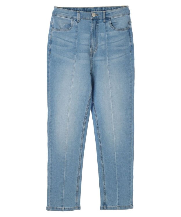 Green Parks ＧＵＭストレッチセンター切替テーパードデニムパンツ Light Blue