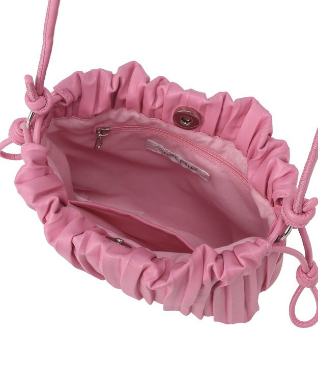 Green Parks プリーツ巾着バッグ Pink