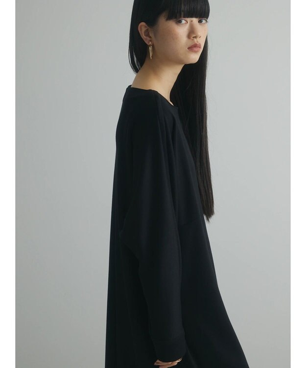 Green Parks armonia．ダンボール配色ワンピース Black