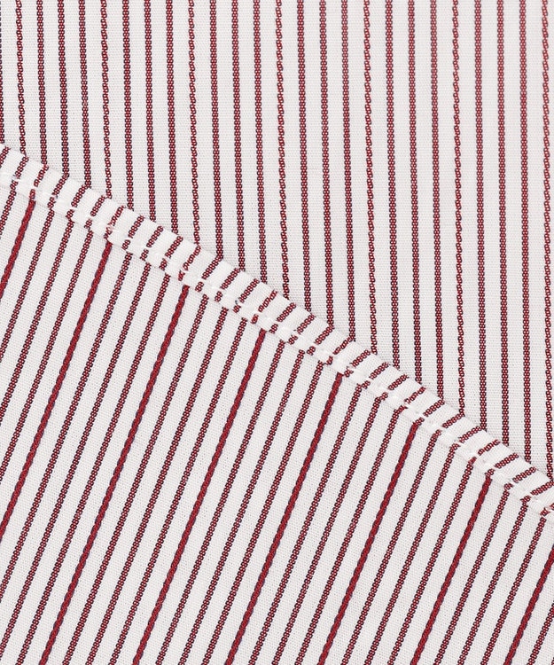 J.PRESS MEN ポプリンマルチストライプ ボタンダウンシャツ ワイン系1