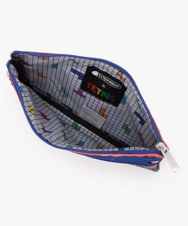 LeSportsac 3ZIP COSMETIC/テトリスフォーリングブロックス/ピンク テトリスフォーリングブロックス/ピンク