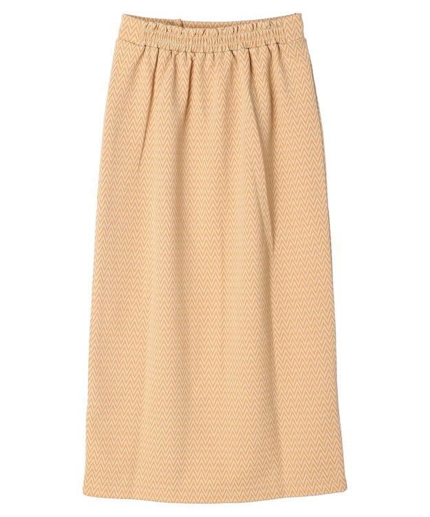 earth music&ecology シェブロン柄タイトスカート Orange