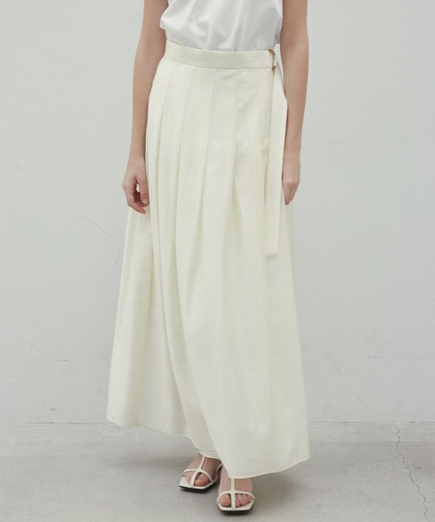 BEIGE， 【洗える】CARINATA / ウエストタックラップスカート Meringue