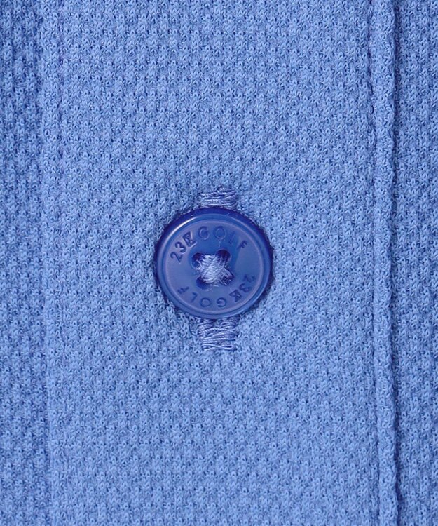 23区GOLF 【MEN】ハニカムライトカノコメッシュ衿ポロ サックスブルー系