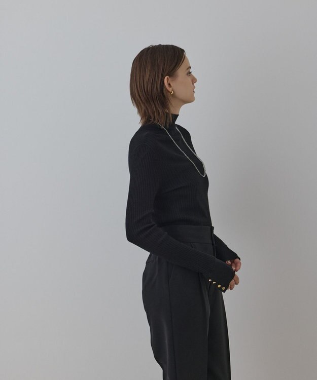 GRACE CONTINENTAL ウールハイゲージニットトップ ブラック