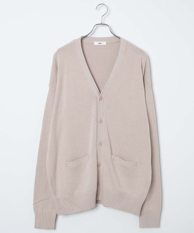 WEGO 【SCHOOL ITEM】メンズスクールニットカーディガン ベージュ