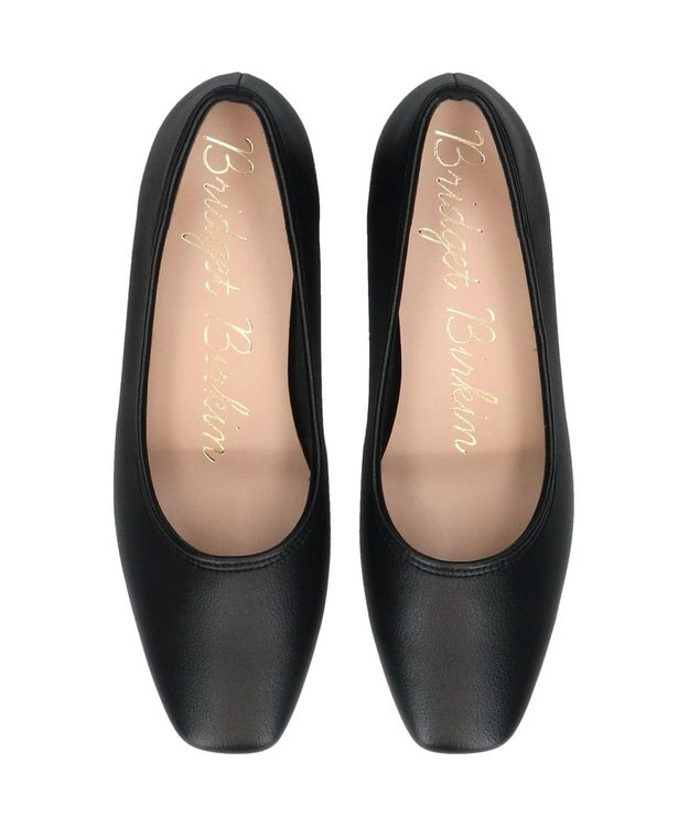 Bridget Birkin 【Bridget Birkin】晴雨兼用プレーンスクエアパンプス ブラック