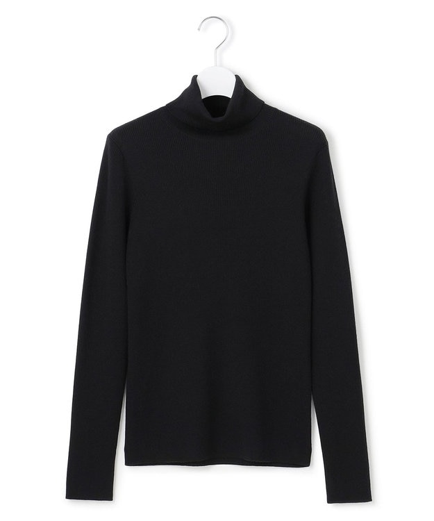 23区 S 【滝沢眞規子さん着用/WEB限定カラーあり】ウーステッドウール リブタートル ニット ブラック系