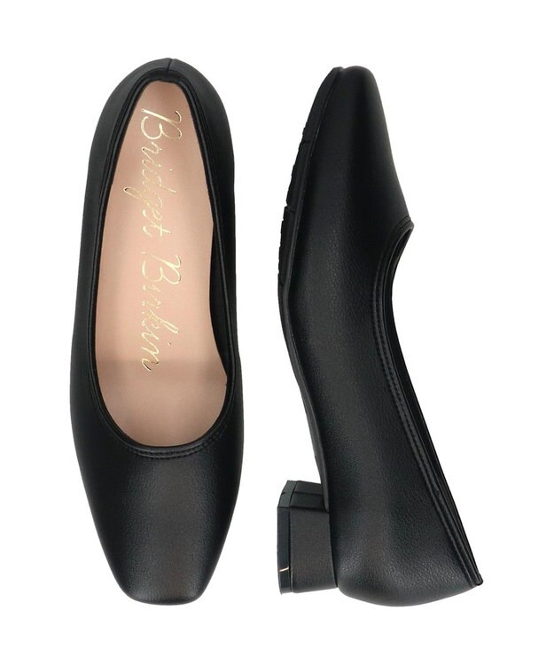 Bridget Birkin 【Bridget Birkin】晴雨兼用プレーンスクエアパンプス ブラック