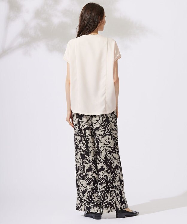 自由区 L 【洗える】ハイブリットレーヨンアムンゼン ブラウス シェル