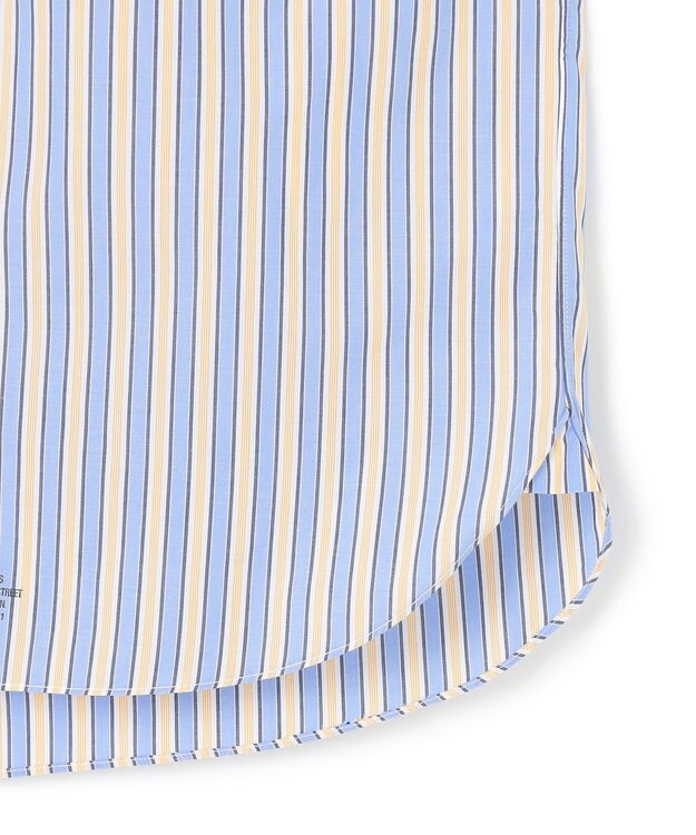 J.PRESS MEN 【SOMELOS】マルチストライプ バンドカラーシャツ イエロー系1