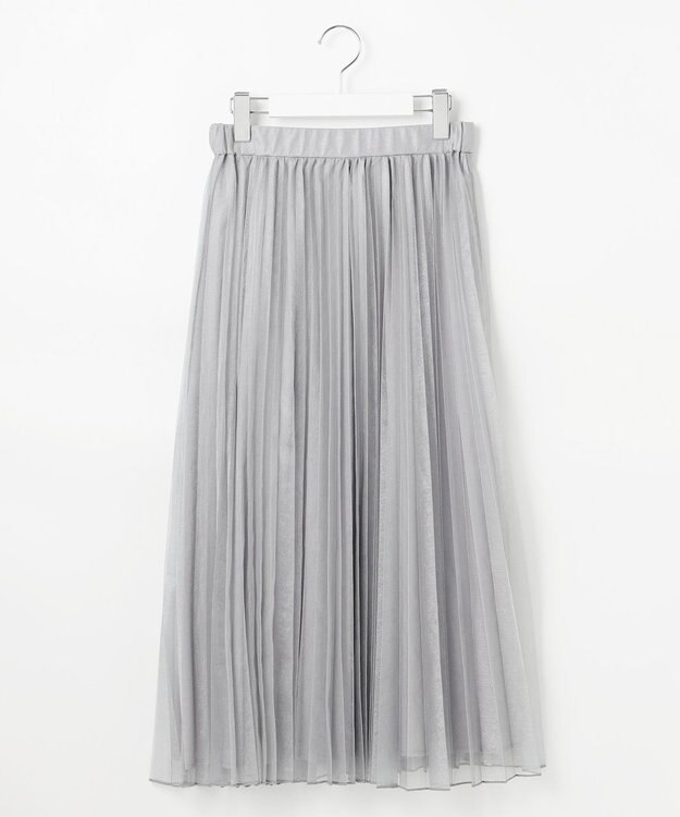Feroux シャイニープリーツスカート ブルーグレー系