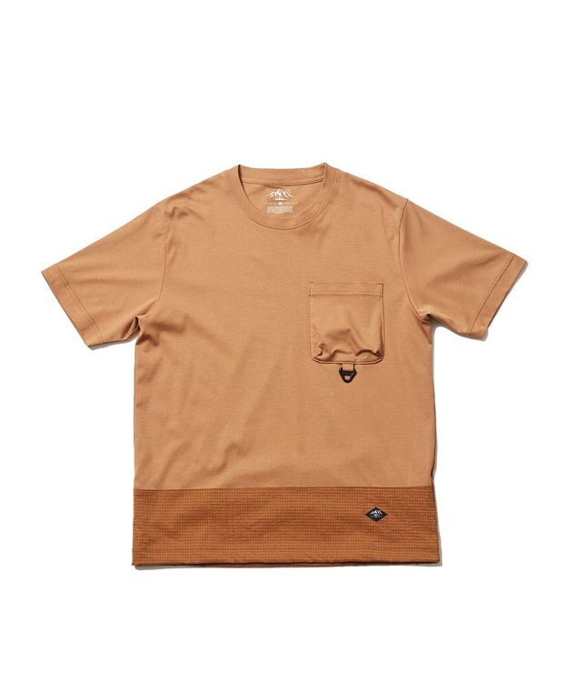 JOSEPH ABBOUD MOUNTAIN 【UNISEX】ASHA_OGリップコンビＴシャツ キャメル系