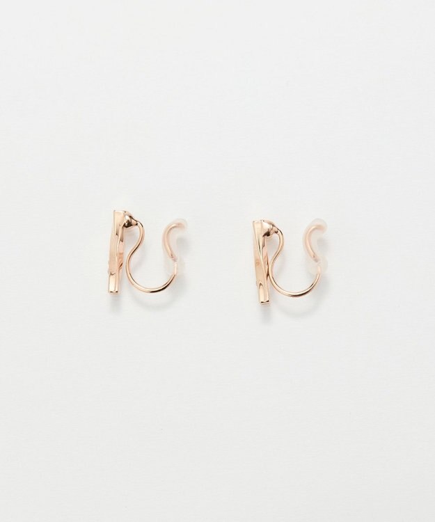 Phoebe 【金属アレルギー対応/痛くないシリーズ】ツイストバービジューライトフィットイヤリング　シャンパンゴールド シャンパンゴールド