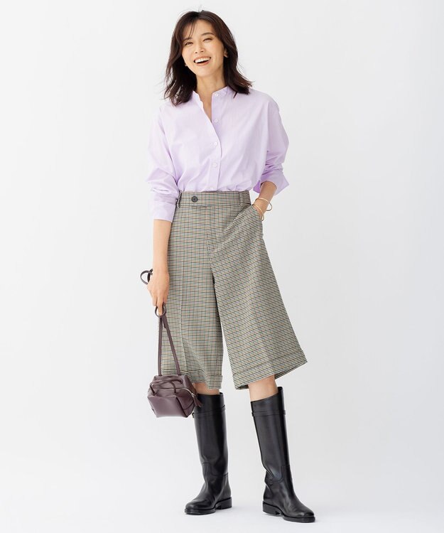 23区 ライトツイード チェック ハーフパンツ マルチチェック