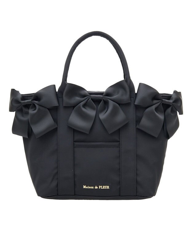 MaisondeFLEUR ボリュームリボン2Wayトートバッグ ボリュームリボン2Wayトートバッグ / Maison de FLEUR