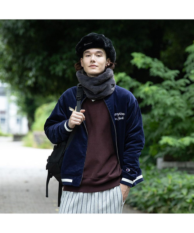 林八百吉商店 Champion　2FACEボアネックウォーマー チャコール