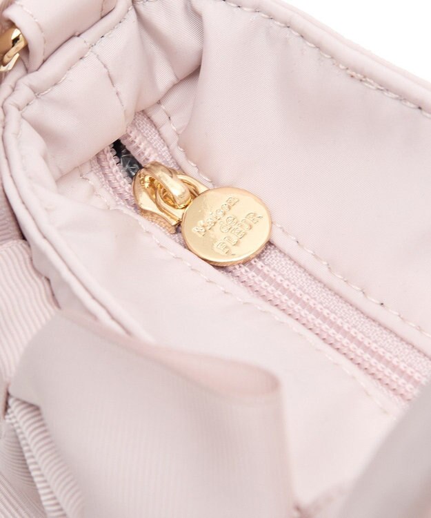 Maison de FLEUR ボリュームリボン2Wayトートバッグ Grayish Pink