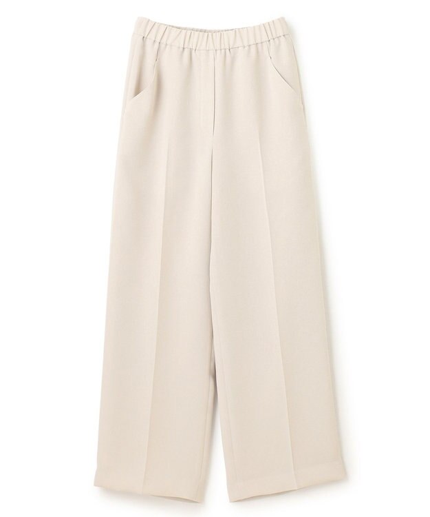 JOSEPH 【洗える】ダブルクレープ　ワイドトラウザーズ Ivory