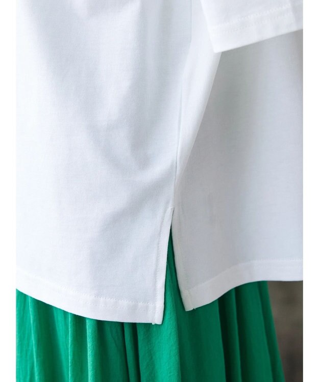 CRAFT STANDARD BOUTIQUE シルケット天竺　ロゴＰＴボトルネックＰＯ　５／Ｓ Off White