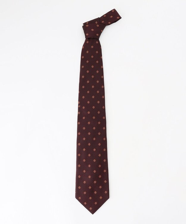 J.PRESS MEN 【J.PRESS SPUN SILK COLLECTION】ヴィンテージジャガード ネクタイ ワイン系7