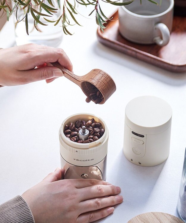 YAMATO テーブル＆キッチン 【レコルト】コードレスコーヒーグラインダー  ホワイト  RCM-3(W) ホワイト