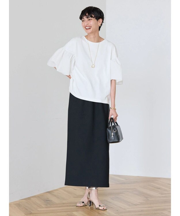 AMERICAN HOLIC 袖フレア５分袖カットプルオーバー Off White