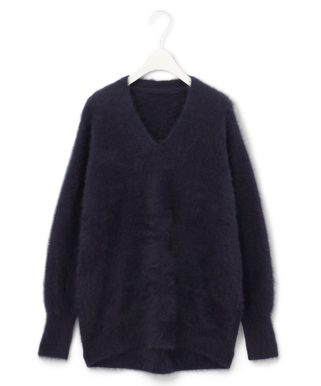 ICB フォックスカシミヤ プルオーバー ネイビー系