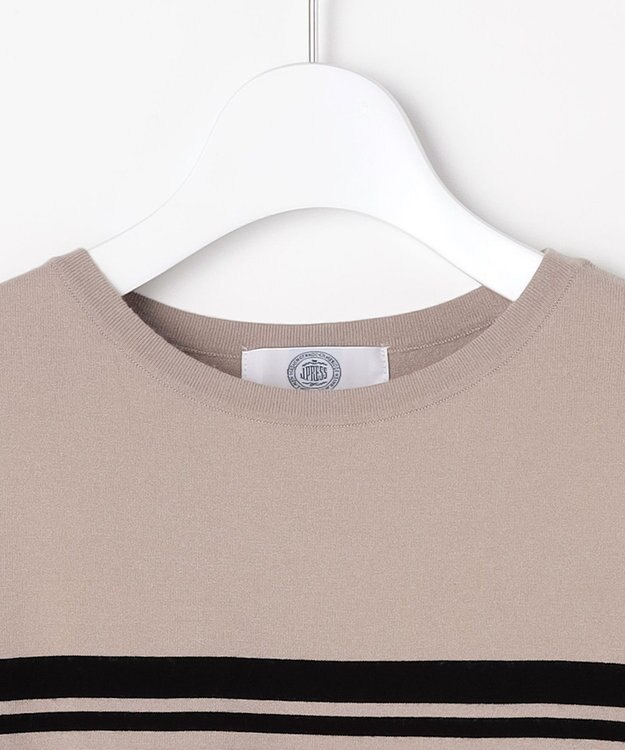 J.PRESS LADIES VIGODA ボーダー ニット モカ×ブラックボーダー系