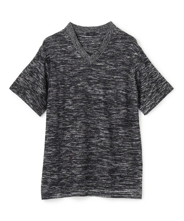 JOSEPH HOMME シャイニースラブブークレ　ニットＴシャツ ブラック系