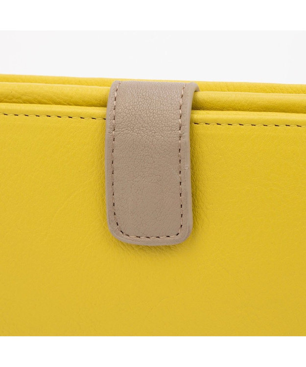 UNBILLION アトランタ ATLANTA / 牛革二つ折りカラーコンビ長財布 イエロー