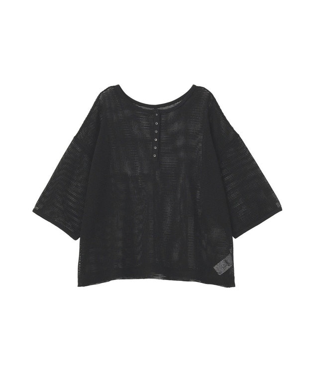 Green Parks 前後２ｗａｙコットンメッシュプルオーバー Black