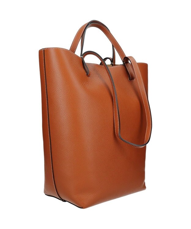 INTER-CHAUSSURES 【ANDREA CARDONE】シュリンクレザートート ブラウン