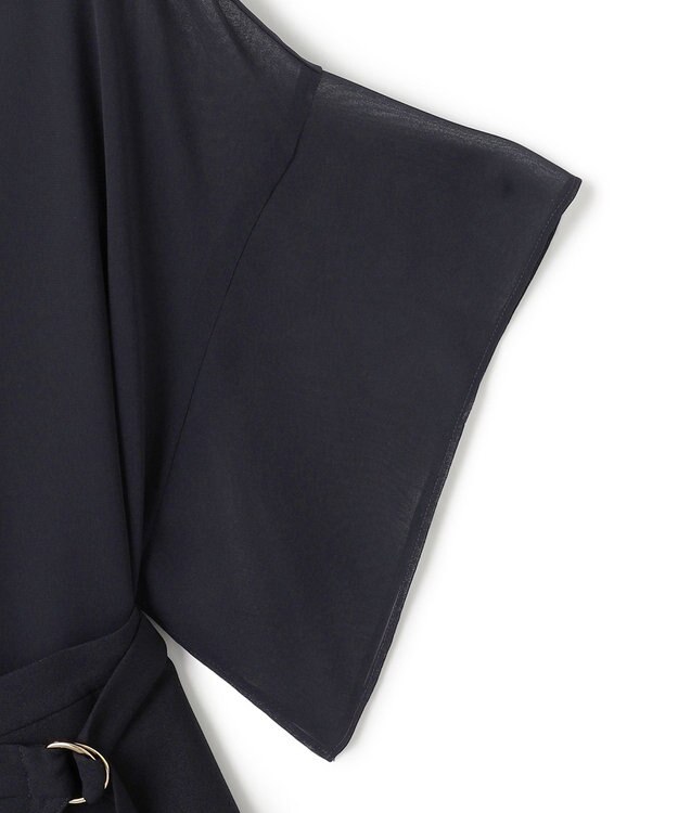 23区 S 【APPLAUDIR】シフォンジョーゼット コンビドレス ネイビー系