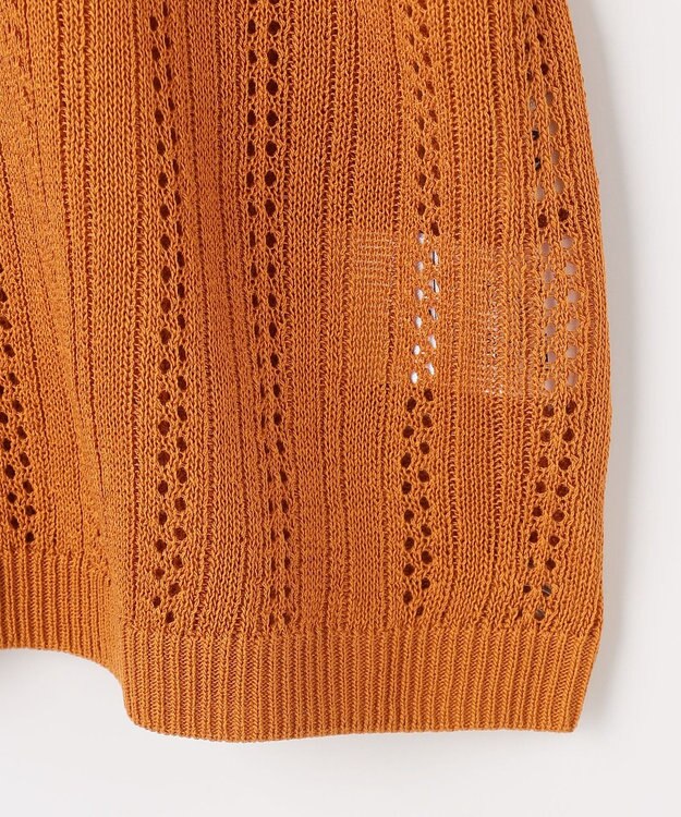 ANY レーシーポロカーデ オレンジ