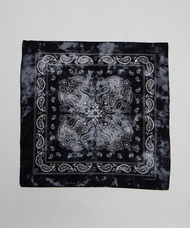 WEGO ペイズリーバンダナ ブラックその他