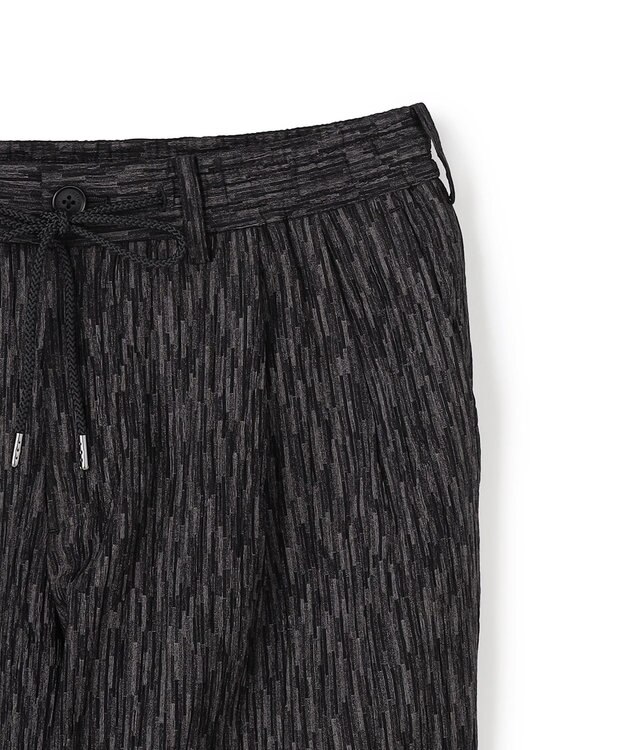 JOSEPH HOMME 【新素材】ブラッシュストロークジャガード　　ドロスト付タック入りテーパードパンツ / PEGG TUCK グレー系