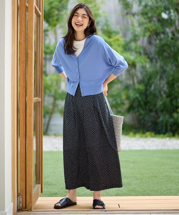 ANY L 【接触冷感/UVカット/抗菌防臭/手洗い可/アンチピリング】ファンクションカーディガン ブルー