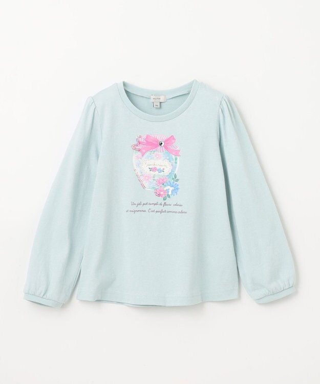 ANY KIDS 【チェリーベリーシリーズ】フルーツジャム 長袖 Tシャツ ミント×ハーバリウム