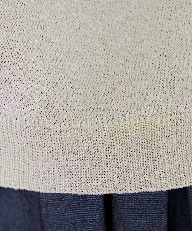 Tiaclasse 【洗える】ラメニットトップス グレージュ