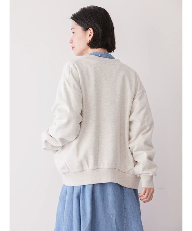 AMERICAN HOLIC 裏毛Ｖネックカーディガン Oatmeal