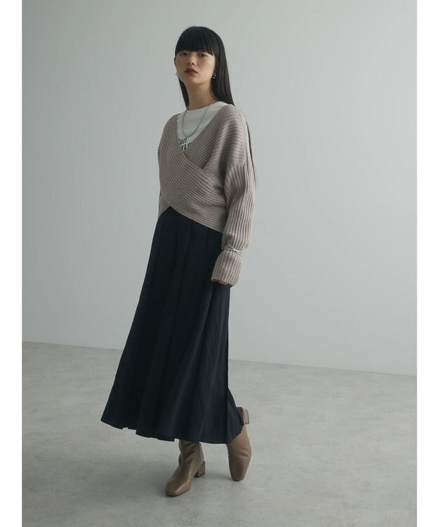 Green Parks armonia．フレアスカート Black