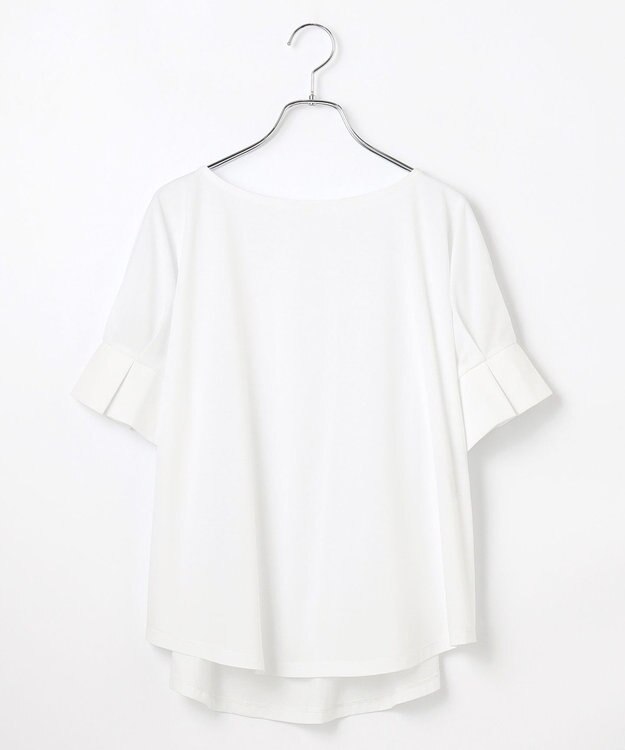 #Newans 【乾燥機可能/接触冷感】タックスリーブカットソー ホワイト