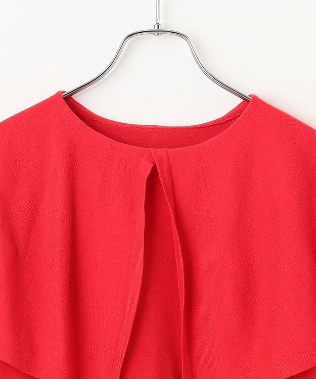 #Newans 【洗える】ケープカラープルオーバー レッド