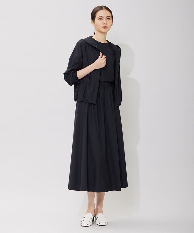 ICB 【接触冷感・UVカット・速乾・洗える】マットスキューバ パーカー ブラック系