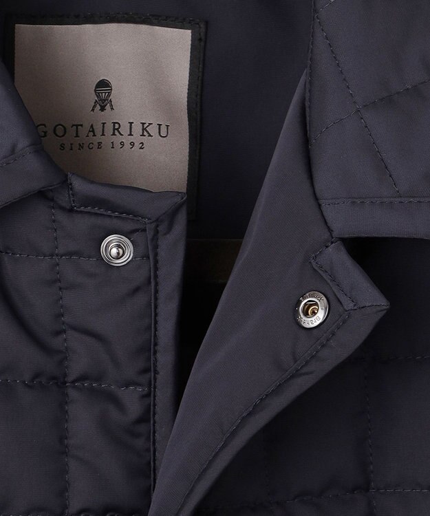 GOTAIRIKU 【仕事で着用可】ブライトメモリーストレッチ キルティングジャケット ネイビー系