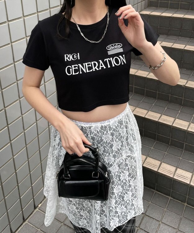 WEGO グラフィックちびT ブラック