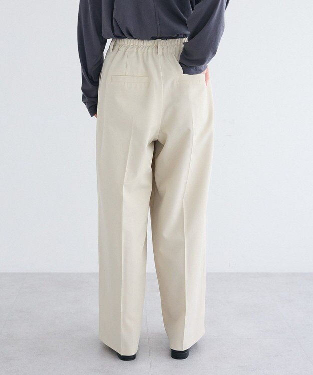 CRAFT STANDARD BOUTIQUE タックイージーワイドパンツ Light Beige