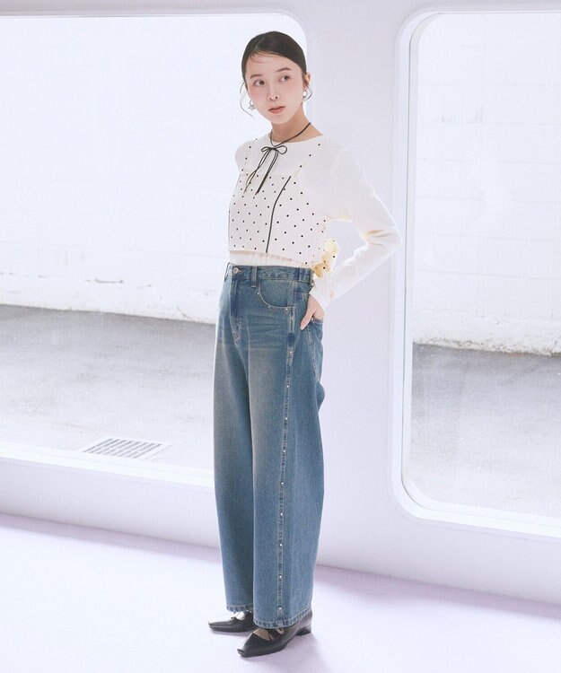 earth music&ecology ２ＷＡＹドットリボンビスチェ Ivory