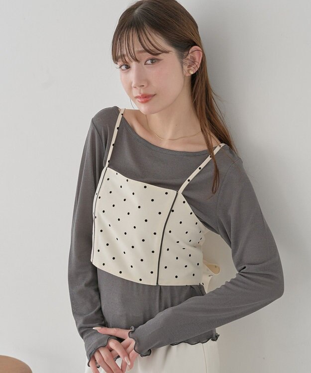 earth music&ecology ２ＷＡＹドットリボンビスチェ Ivory